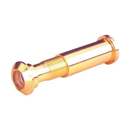 Defender Security Door Viewer, 160 Deg Viewing, 1-5/16 To 2-1/8 In Thick Door, Solid Brass, Brass